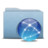 Folder Blue Globe Aqua Icon